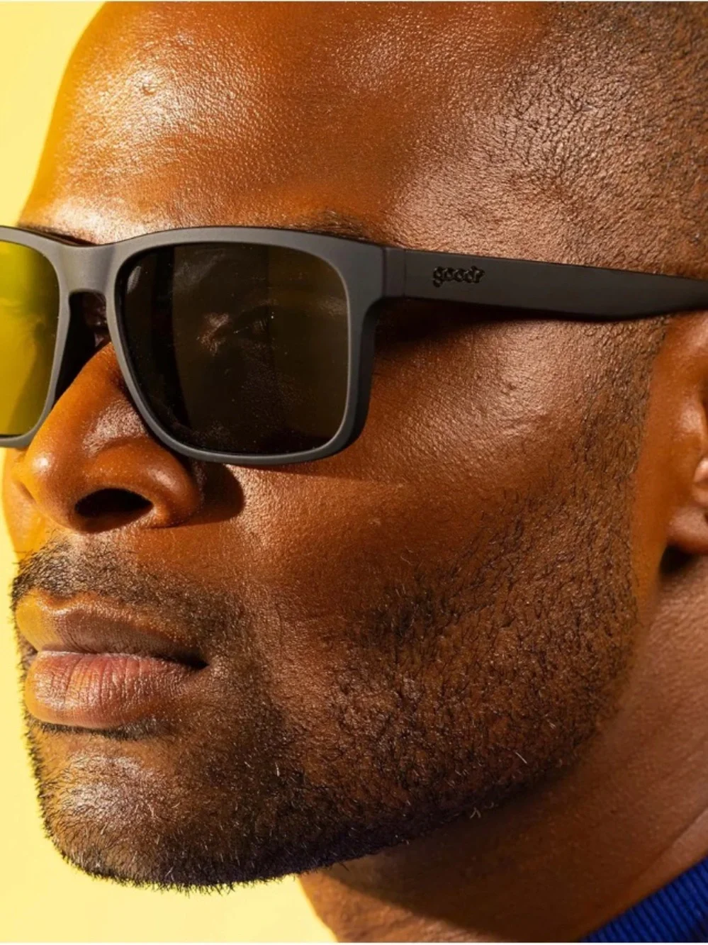 Men's Matte Black Sunglasses - Polarized UV Protection